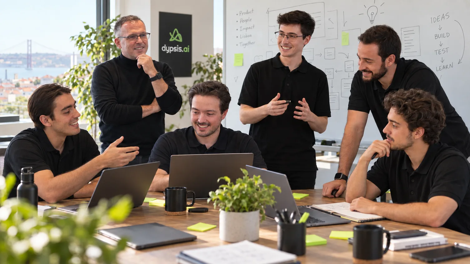 The team at work in the Lisbon office